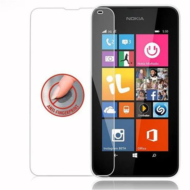 Cadorabo Panzer Folie kompatibel mit Nokia Lumia 530 - Schutzfolie Gehärtetes (Tempered) Display-Schutzglas in 9H Härte mit 3D Touch Kompatibilität
