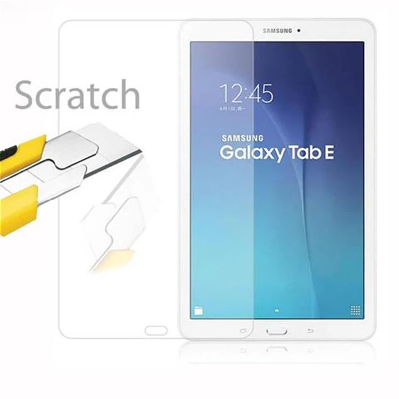 Cadorabo Panzer Folie kompatibel mit Samsung Galaxy Tab E (9.7 Zoll) Gehärtetes (Tempered) Display-Schutzglas in 9H Härte mit 3D Touch Kompatibilität