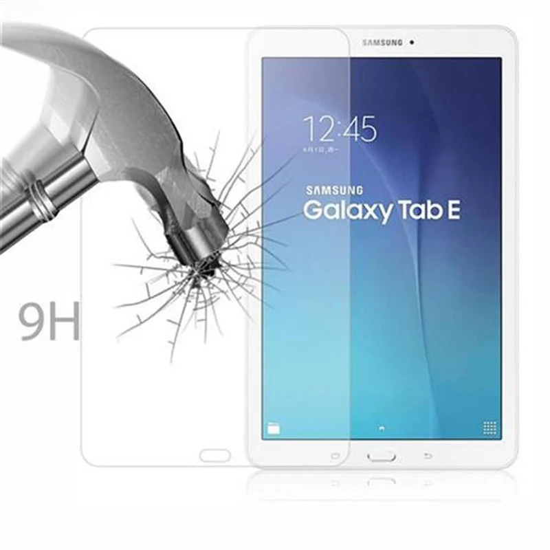 Cadorabo Panzer Folie kompatibel mit Samsung Galaxy Tab E (9.7 Zoll) Gehärtetes (Tempered) Display-Schutzglas in 9H Härte mit 3D Touch Kompatibilität