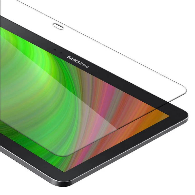 Cadorabo Panzer Folie kompatibel mit Samsung Galaxy NOTE 10.1 2014 / Tab PRO 10.1 Gehärtetes (Tempered) Display-Schutzglas in 9H Härte mit 3D Touch Kompatibilität