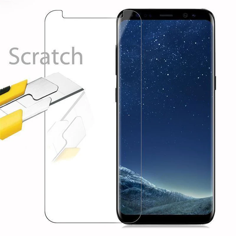 Cadorabo Panzer Folie kompatibel mit Samsung Galaxy S8 - Schutzfolie Gehärtetes (Tempered) Display-Schutzglas in 9H Härte mit 3D Touch Kompatibilität