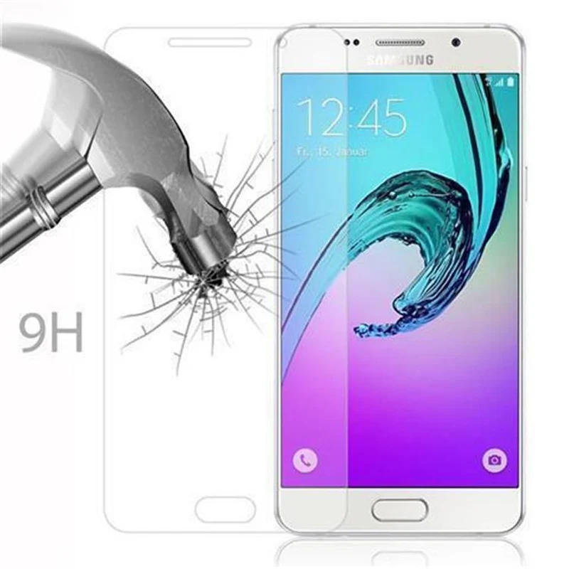 Cadorabo Panzer Folie kompatibel mit Samsung Galaxy A9 2016 - Schutzfolie Gehärtetes (Tempered) Display-Schutzglas in 9H Härte mit 3D Touch Kompatibilität