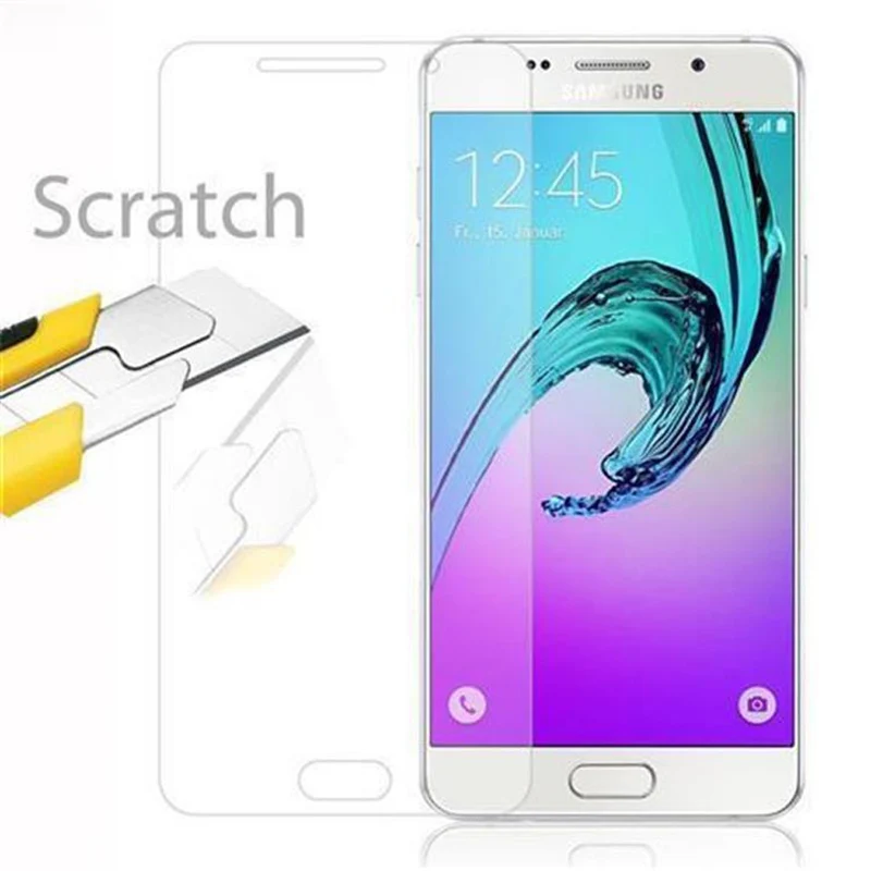 Cadorabo Panzer Folie kompatibel mit Samsung Galaxy A9 2016 - Schutzfolie Gehärtetes (Tempered) Display-Schutzglas in 9H Härte mit 3D Touch Kompatibilität