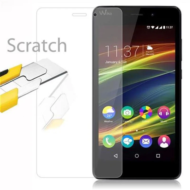 Cadorabo Panzer Folie kompatibel mit WIKO SLIDE 2 - Schutzfolie Gehärtetes (Tempered) Display-Schutzglas in 9H Härte mit 3D Touch Kompatibilität