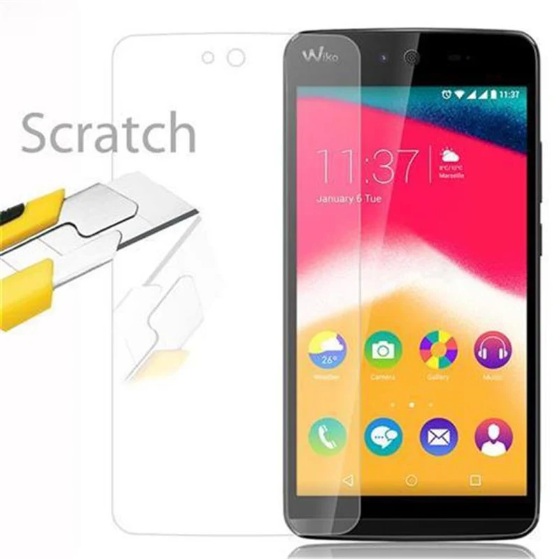 Cadorabo Panzer Folie kompatibel mit WIKO RAINBOW JAM - Schutzfolie Gehärtetes (Tempered) Display-Schutzglas in 9H Härte mit 3D Touch Kompatibilität