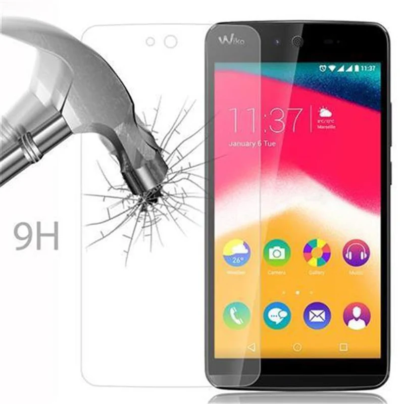 Cadorabo Panzer Folie kompatibel mit WIKO RAINBOW JAM - Schutzfolie Gehärtetes (Tempered) Display-Schutzglas in 9H Härte mit 3D Touch Kompatibilität