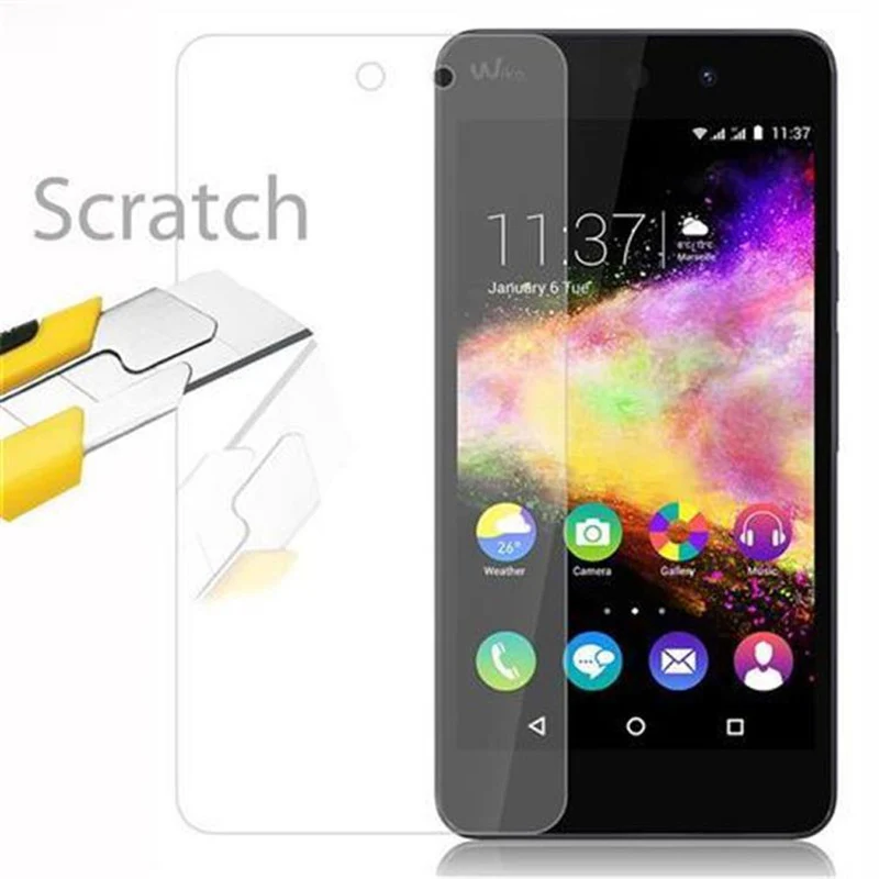 Cadorabo Panzer Folie kompatibel mit WIKO RAINBOW UP - Schutzfolie Gehärtetes (Tempered) Display-Schutzglas in 9H Härte mit 3D Touch Kompatibilität