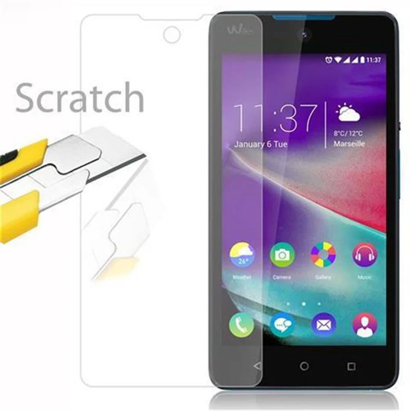 Cadorabo Panzer Folie kompatibel mit WIKO RAINBOW LITE - Schutzfolie Gehärtetes (Tempered) Display-Schutzglas in 9H Härte mit 3D Touch Kompatibilität