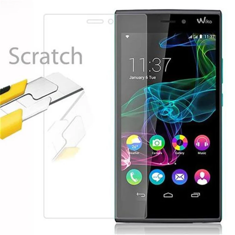 Cadorabo Panzer Folie kompatibel mit WIKO RIDGE 4G - Schutzfolie Gehärtetes (Tempered) Display-Schutzglas in 9H Härte mit 3D Touch Kompatibilität