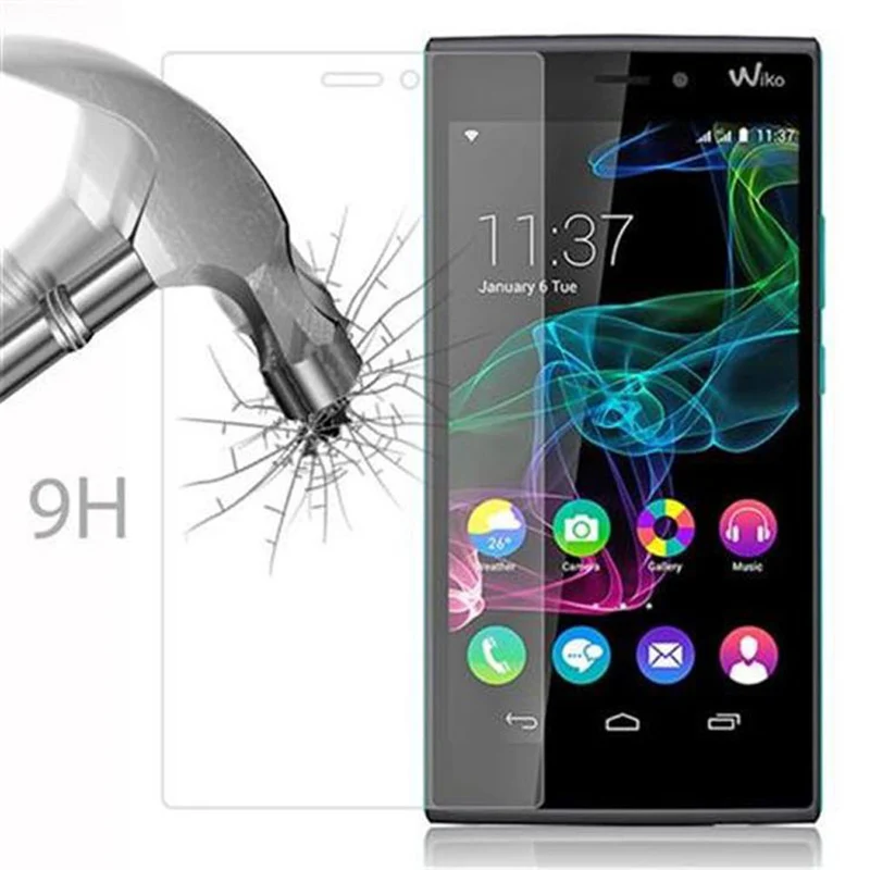 Cadorabo Panzer Folie kompatibel mit WIKO RIDGE 4G - Schutzfolie Gehärtetes (Tempered) Display-Schutzglas in 9H Härte mit 3D Touch Kompatibilität