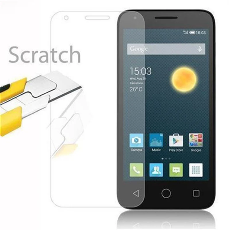Cadorabo Panzer Folie kompatibel mit Alcatel PIXI 3 (5.5 Zoll) - Schutzfolie Gehärtetes (Tempered) Display-Schutzglas in 9H Härte mit 3D Touch Kompatibilität