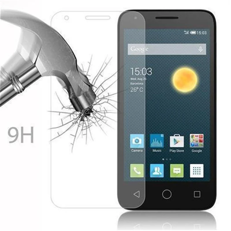 Cadorabo Panzer Folie kompatibel mit Alcatel PIXI 3 (5 Zoll) - Schutzfolie Gehärtetes (Tempered) Display-Schutzglas in 9H Härte mit 3D Touch Kompatibilität