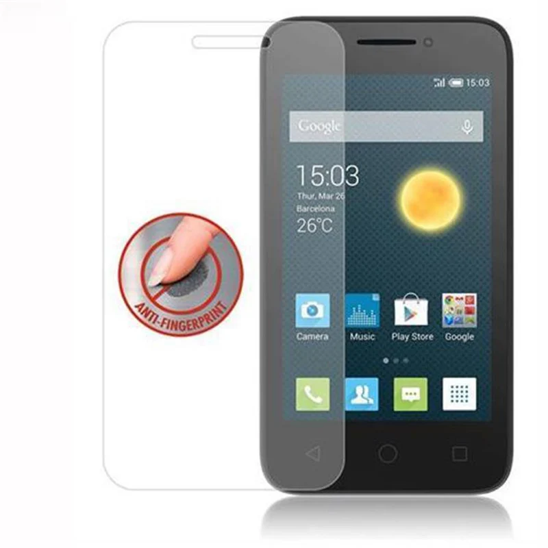 Cadorabo Panzer Folie kompatibel mit Alcatel PIXI 3 (4 Zoll) - Schutzfolie Gehärtetes (Tempered) Display-Schutzglas in 9H Härte mit 3D Touch Kompatibilität