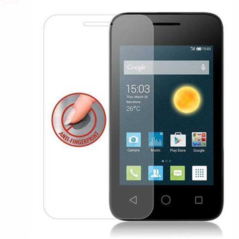 Cadorabo Panzer Folie kompatibel mit Alcatel PIXI 3 (3.5 Zoll) - Schutzfolie Gehärtetes (Tempered) Display-Schutzglas in 9H Härte mit 3D Touch Kompatibilität