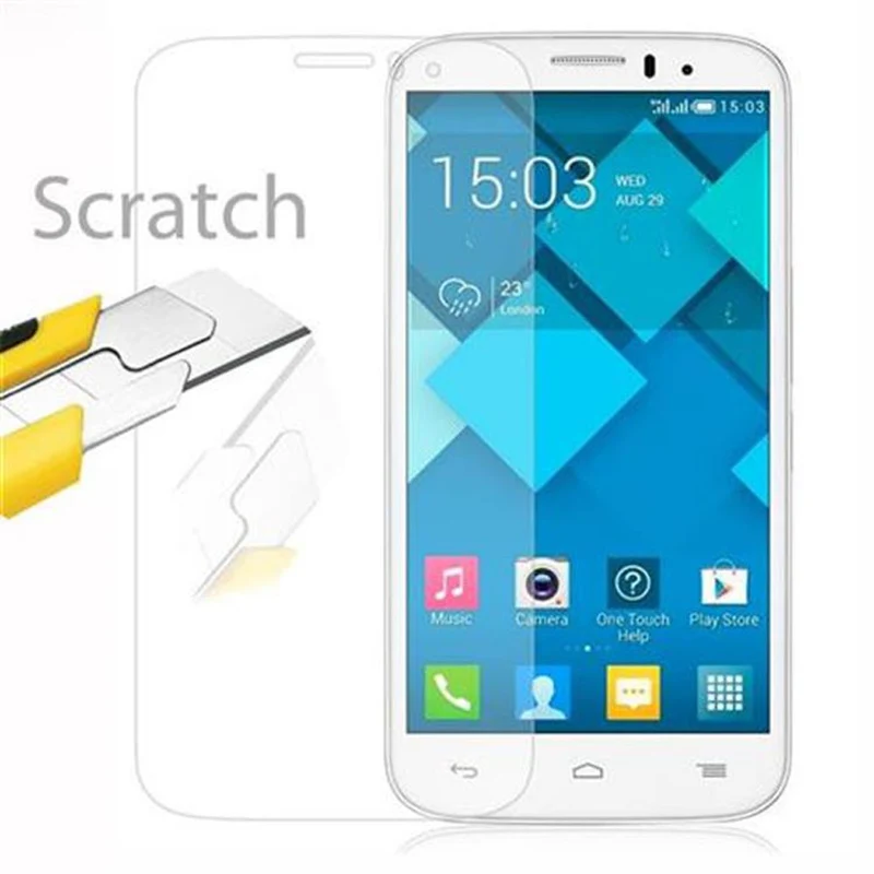 Cadorabo Panzer Folie kompatibel mit Alcatel C5 - Schutzfolie Gehärtetes (Tempered) Display-Schutzglas in 9H Härte mit 3D Touch Kompatibilität