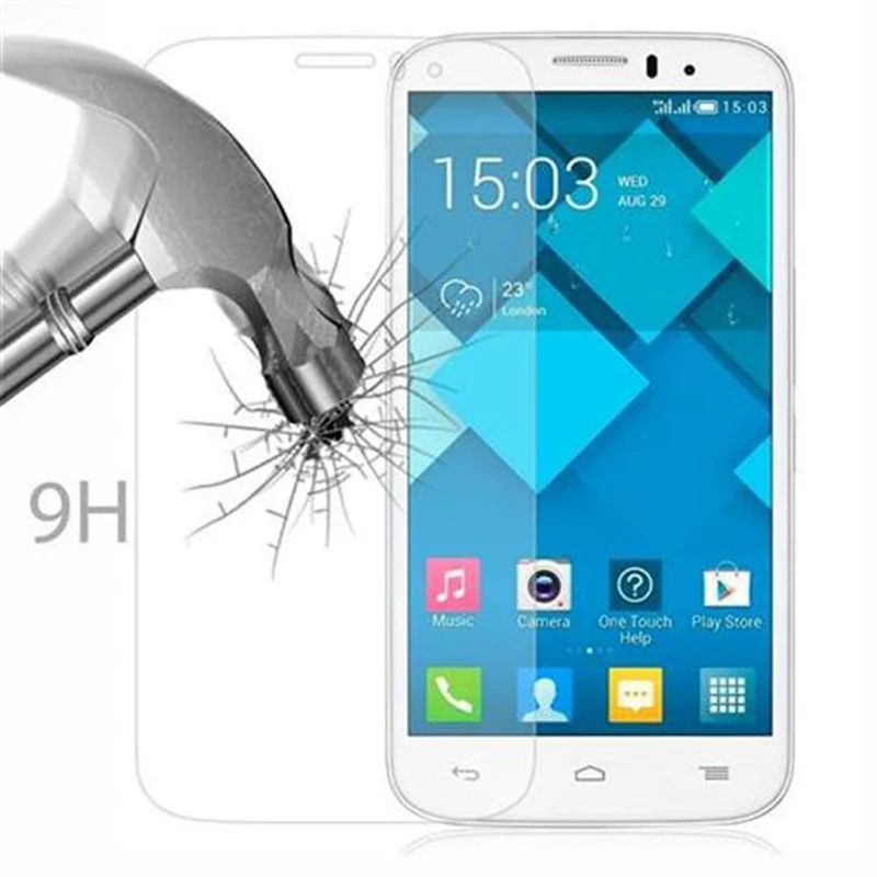 Cadorabo Panzer Folie kompatibel mit Alcatel C5 - Schutzfolie Gehärtetes (Tempered) Display-Schutzglas in 9H Härte mit 3D Touch Kompatibilität