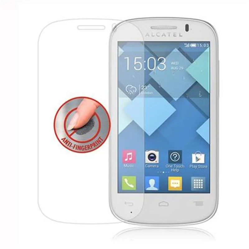 Cadorabo Panzer Folie kompatibel mit Alcatel C3 - Schutzfolie Gehärtetes (Tempered) Display-Schutzglas in 9H Härte mit 3D Touch Kompatibilität