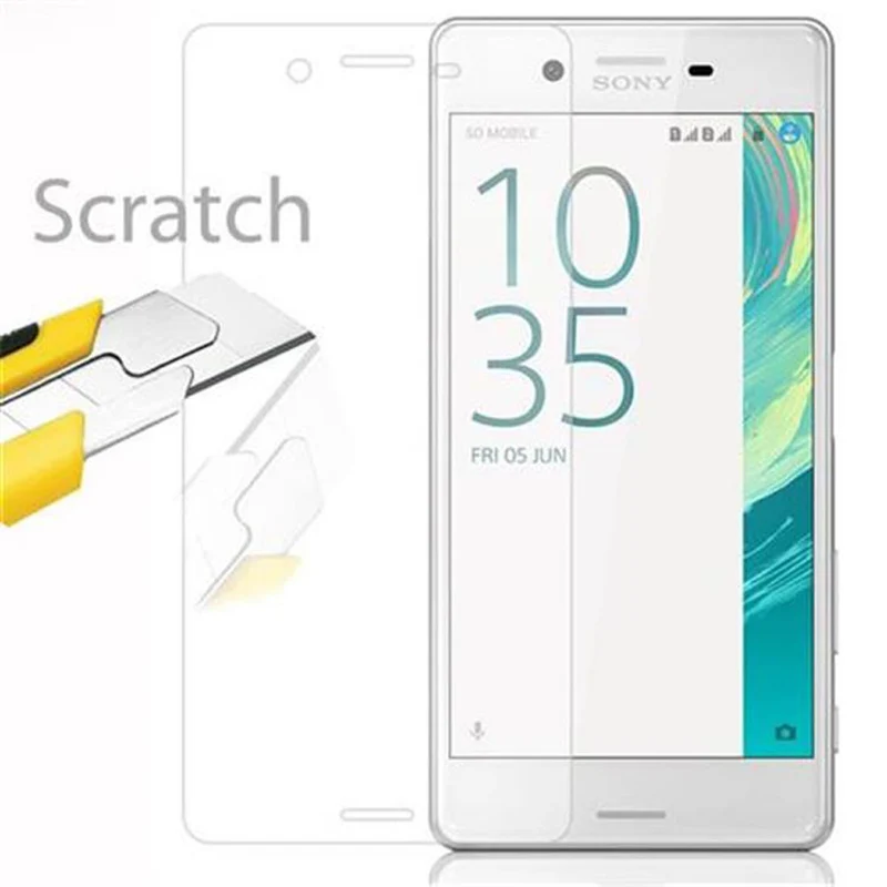 Cadorabo Panzer Folie kompatibel mit Sony Xperia X - Schutzfolie Gehärtetes (Tempered) Display-Schutzglas in 9H Härte mit 3D Touch Kompatibilität