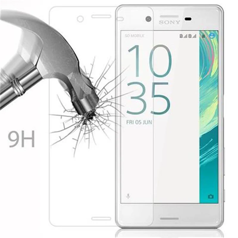 Cadorabo Panzer Folie kompatibel mit Sony Xperia X - Schutzfolie Gehärtetes (Tempered) Display-Schutzglas in 9H Härte mit 3D Touch Kompatibilität
