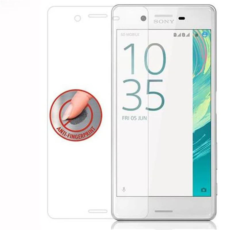 Cadorabo Panzer Folie kompatibel mit Sony Xperia X - Schutzfolie Gehärtetes (Tempered) Display-Schutzglas in 9H Härte mit 3D Touch Kompatibilität