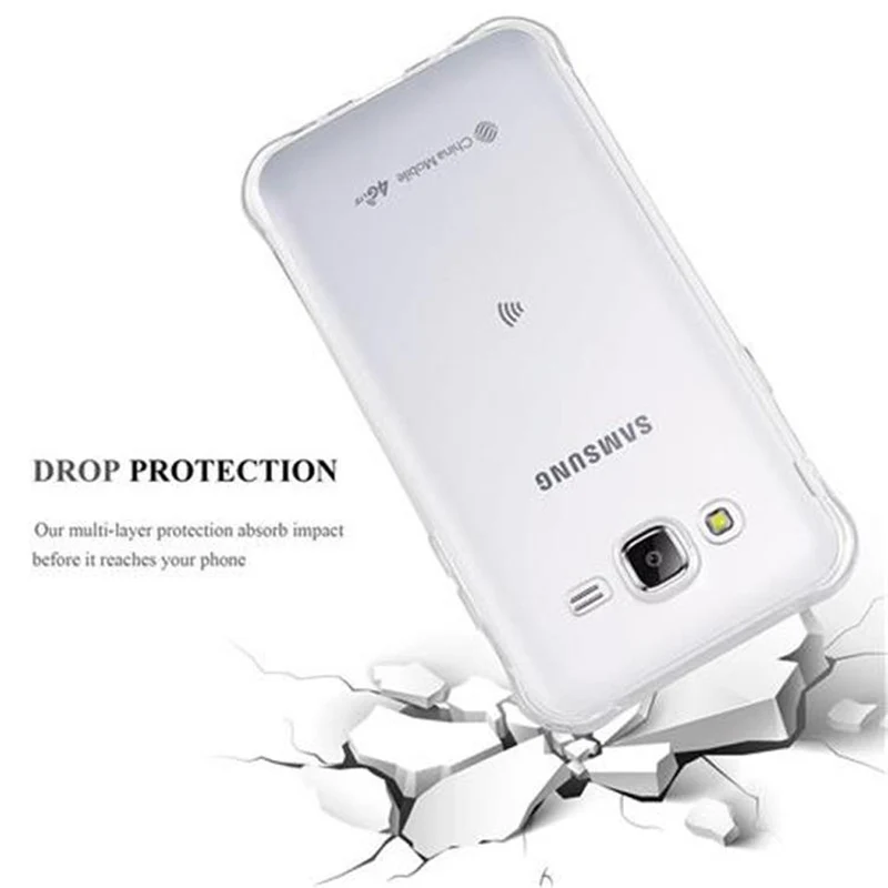 Cadorabo Hülle kompatibel mit Samsung Galaxy J5 2015 Small Waist Schutzhülle aus flexiblem TPU Silikon mit Schlaufe