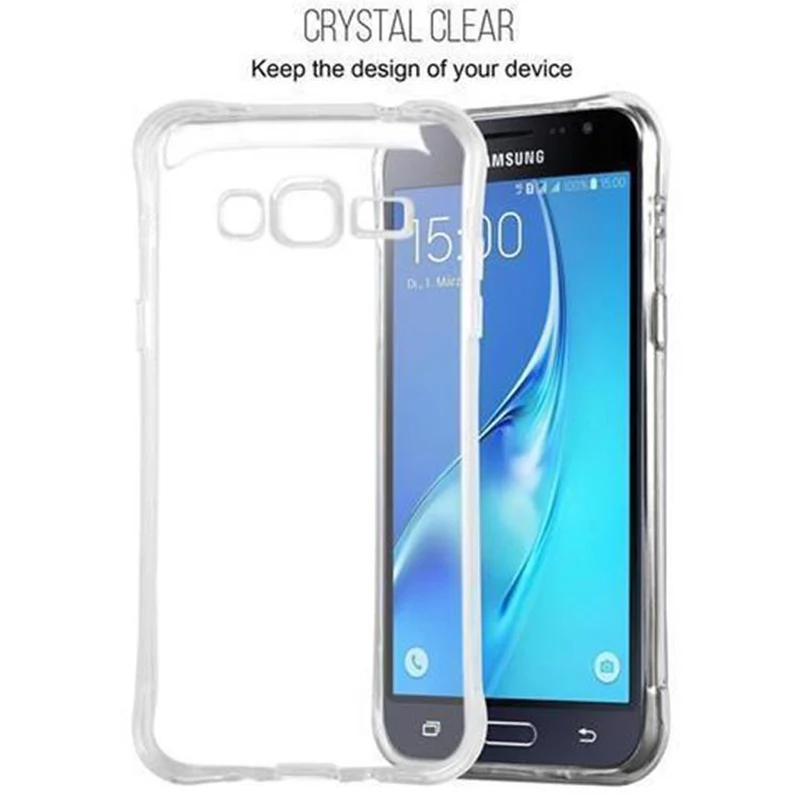 Cadorabo Hülle kompatibel mit Samsung Galaxy J3 2015 Small Waist Schutzhülle aus flexiblem TPU Silikon mit Schlaufe