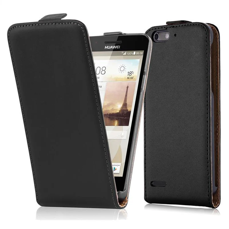 Cadorabo Hülle kompatibel mit Huawei ASCEND P6 MINI Schutzhülle im Flip Design aus glattem Kunstleder