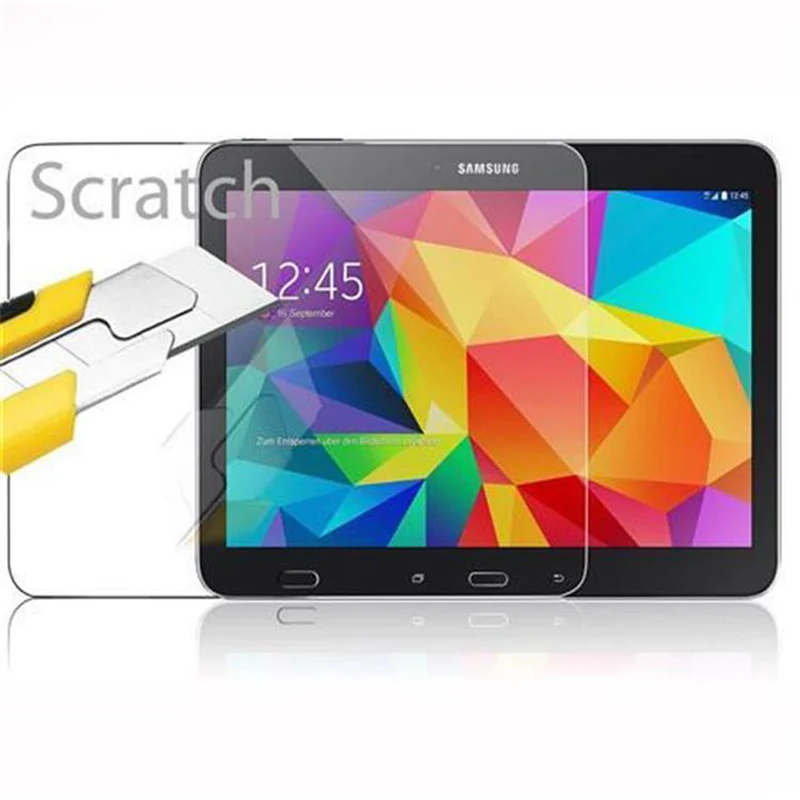 Cadorabo Panzer Folie kompatibel mit Samsung Galaxy Tab 4 (10.1 Zoll) Gehärtetes (Tempered) Display-Schutzglas in 9H Härte mit 3D Touch Kompatibilität