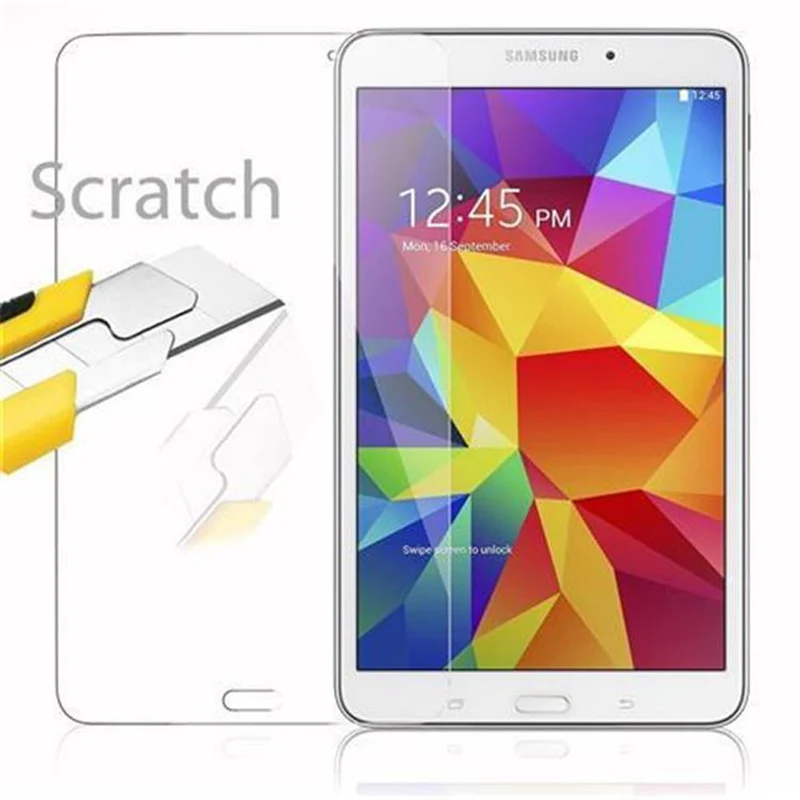 Cadorabo Panzer Folie kompatibel mit Samsung Galaxy Tab 4 (8 Zoll) Gehärtetes (Tempered) Display-Schutzglas in 9H Härte mit 3D Touch Kompatibilität