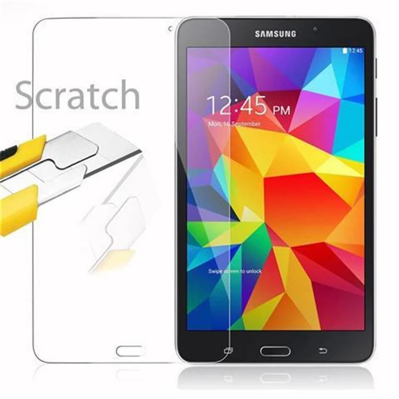 Cadorabo Panzer Folie kompatibel mit Samsung Galaxy Tab 4 (7 Zoll) Gehärtetes (Tempered) Display-Schutzglas in 9H Härte mit 3D Touch Kompatibilität