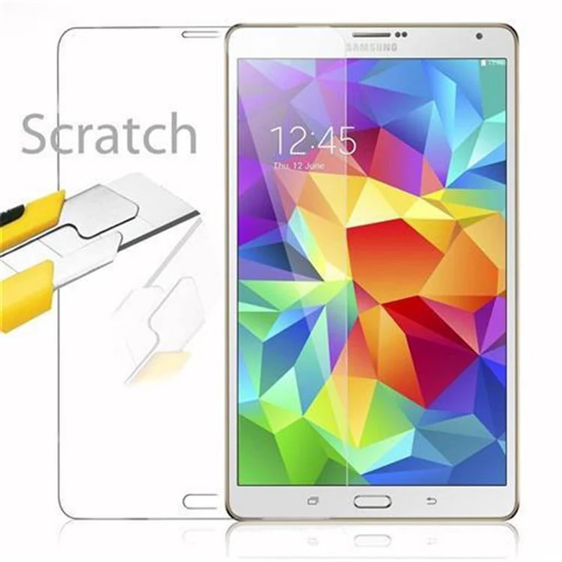 Cadorabo Panzer Folie kompatibel mit Samsung Galaxy Tab S (8.4 Zoll) Gehärtetes (Tempered) Display-Schutzglas in 9H Härte mit 3D Touch Kompatibilität
