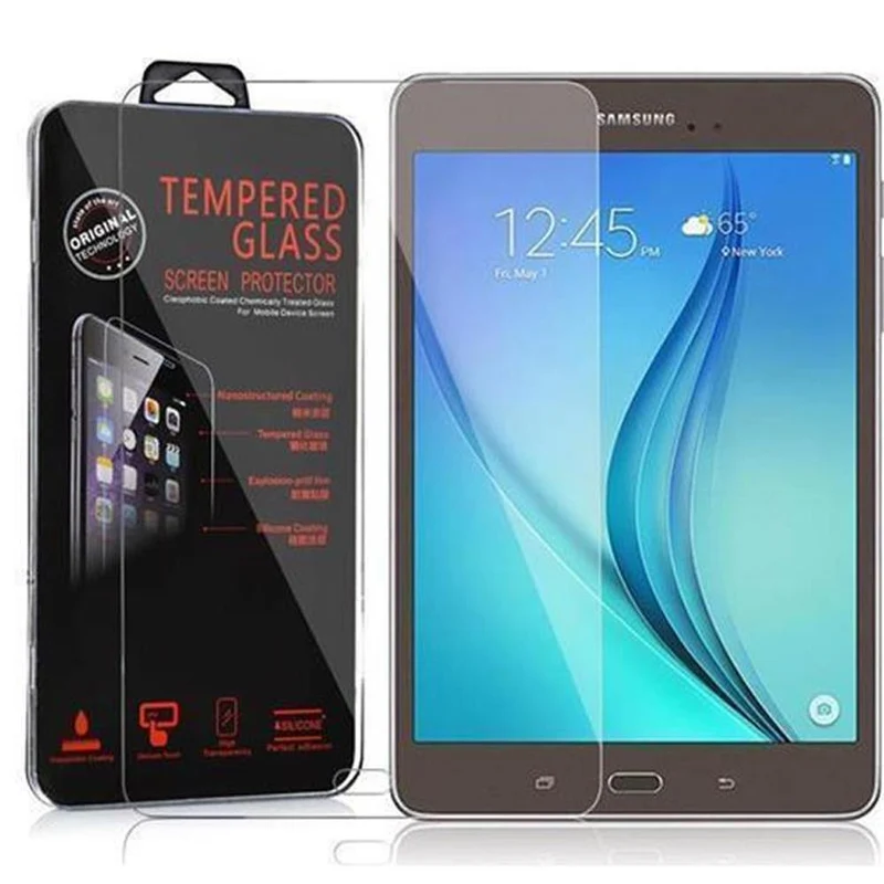 Cadorabo Panzer Folie kompatibel mit Samsung Galaxy Tab A (8 Zoll) Gehärtetes (Tempered) Display-Schutzglas in 9H Härte mit 3D Touch Kompatibilität