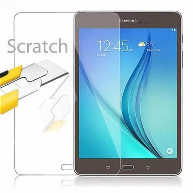 Cadorabo Panzer Folie kompatibel mit Samsung Galaxy Tab A (8 Zoll) Gehärtetes (Tempered) Display-Schutzglas in 9H Härte mit 3D Touch Kompatibilität