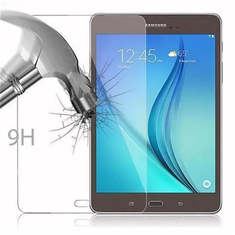 Cadorabo Panzer Folie kompatibel mit Samsung Galaxy Tab A (8 Zoll) Gehärtetes (Tempered) Display-Schutzglas in 9H Härte mit 3D Touch Kompatibilität