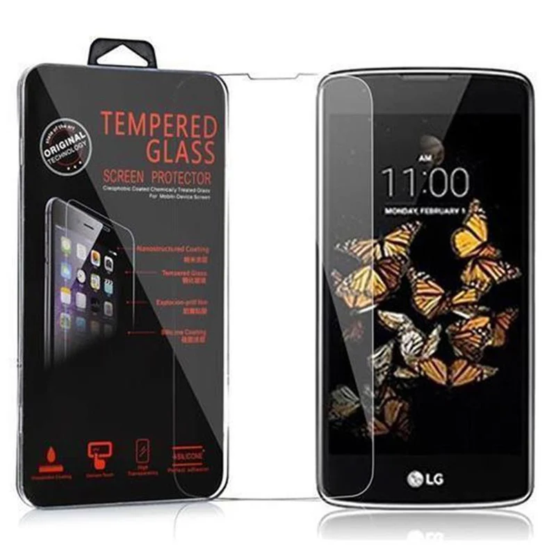 Cadorabo Panzer Folie kompatibel mit LG K8 2016 - Schutzfolie Gehärtetes (Tempered) Display-Schutzglas in 9H Härte mit 3D Touch Kompatibilität