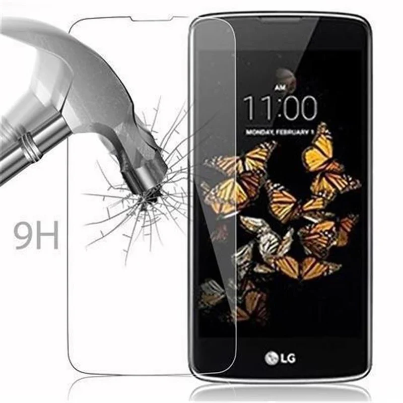 Cadorabo Panzer Folie kompatibel mit LG K8 2016 - Schutzfolie Gehärtetes (Tempered) Display-Schutzglas in 9H Härte mit 3D Touch Kompatibilität