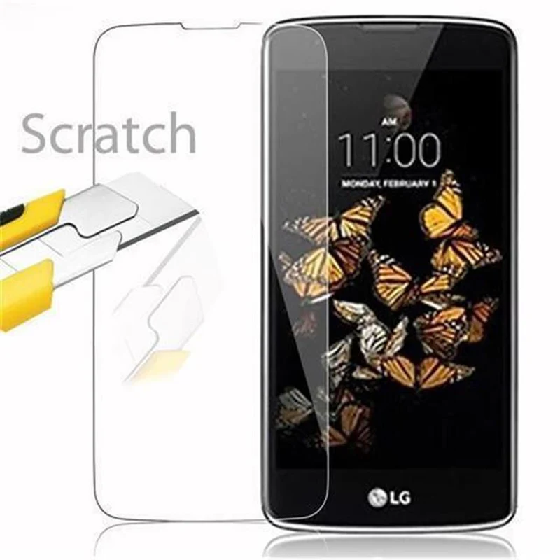 Cadorabo Panzer Folie kompatibel mit LG K8 2016 - Schutzfolie Gehärtetes (Tempered) Display-Schutzglas in 9H Härte mit 3D Touch Kompatibilität