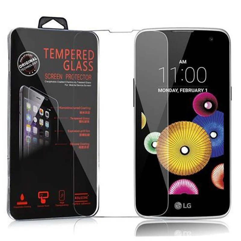 Cadorabo Panzer Folie kompatibel mit LG K4 2016 - Schutzfolie Gehärtetes (Tempered) Display-Schutzglas in 9H Härte mit 3D Touch Kompatibilität