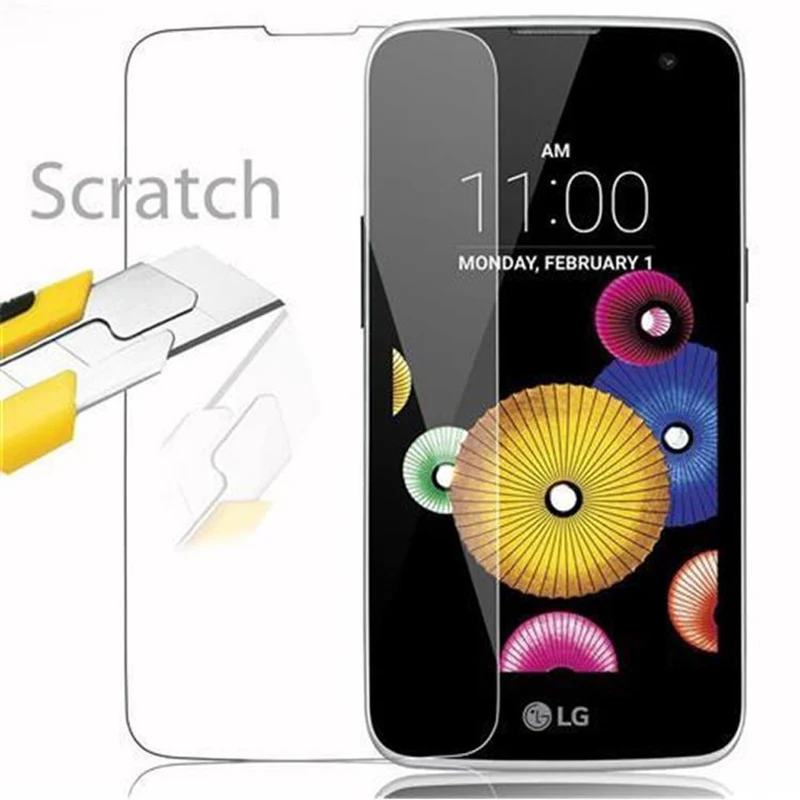Cadorabo Panzer Folie kompatibel mit LG K4 2016 - Schutzfolie Gehärtetes (Tempered) Display-Schutzglas in 9H Härte mit 3D Touch Kompatibilität