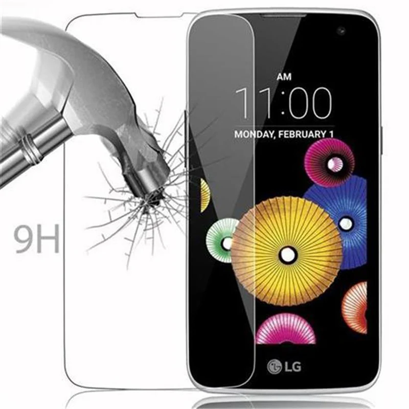Cadorabo Panzer Folie kompatibel mit LG K4 2016 - Schutzfolie Gehärtetes (Tempered) Display-Schutzglas in 9H Härte mit 3D Touch Kompatibilität