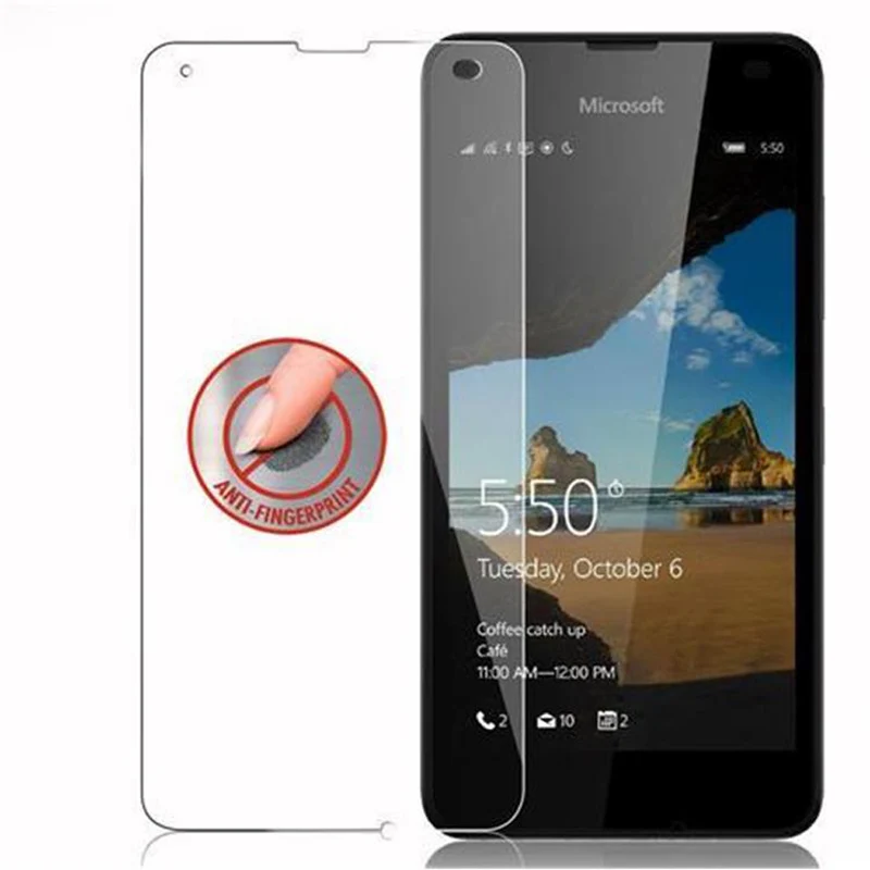 Cadorabo Panzer Folie kompatibel mit Nokia Lumia 550 - Schutzfolie Gehärtetes (Tempered) Display-Schutzglas in 9H Härte mit 3D Touch Kompatibilität