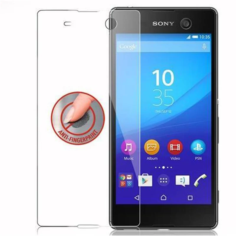 Cadorabo Panzer Folie kompatibel mit Sony Xperia M5 - Schutzfolie Gehärtetes (Tempered) Display-Schutzglas in 9H Härte mit 3D Touch Kompatibilität