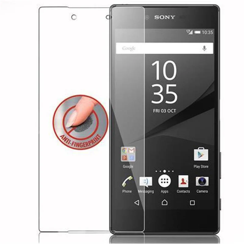 Cadorabo Panzer Folie kompatibel mit Sony Xperia Z5 PLUS - Schutzfolie Gehärtetes (Tempered) Display-Schutzglas in 9H Härte mit 3D Touch Kompatibilität
