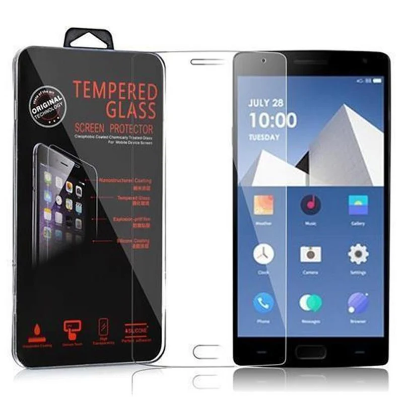 Cadorabo Panzer Folie kompatibel mit OnePlus 2 - Schutzfolie Gehärtetes (Tempered) Display-Schutzglas in 9H Härte mit 3D Touch Kompatibilität