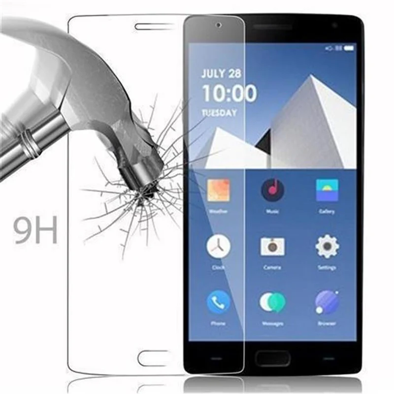 Cadorabo Panzer Folie kompatibel mit OnePlus 2 - Schutzfolie Gehärtetes (Tempered) Display-Schutzglas in 9H Härte mit 3D Touch Kompatibilität