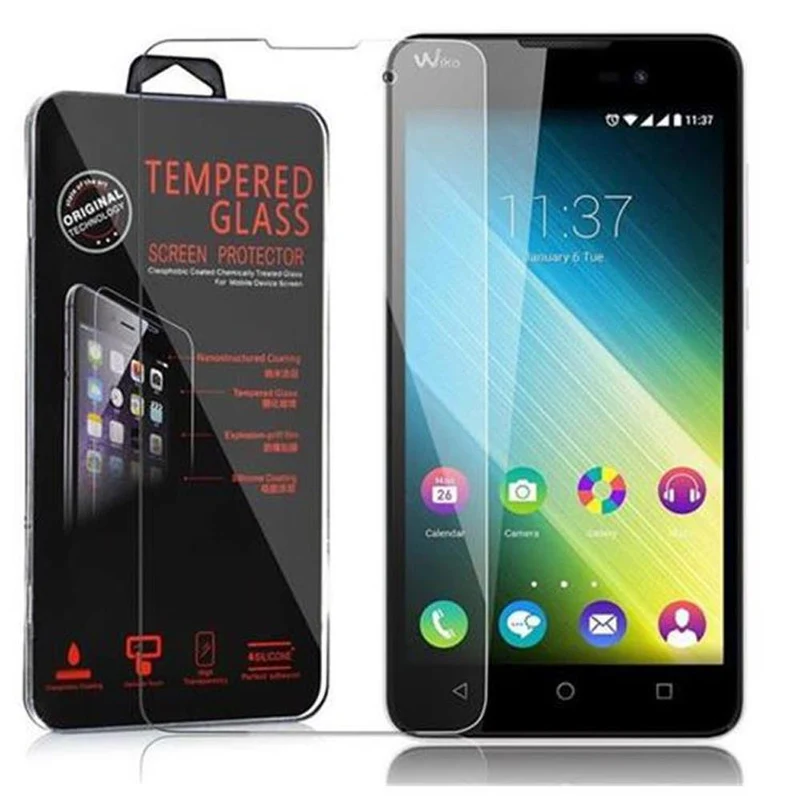 Cadorabo Panzer Folie kompatibel mit WIKO LENNY 2 - Schutzfolie Gehärtetes (Tempered) Display-Schutzglas in 9H Härte mit 3D Touch Kompatibilität