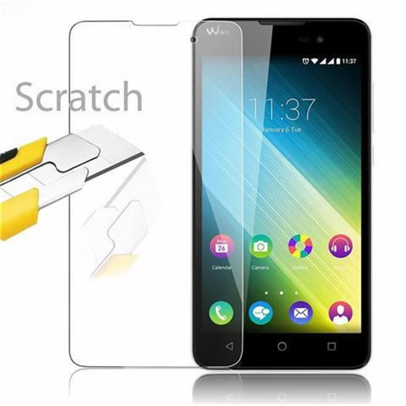 Cadorabo Panzer Folie kompatibel mit WIKO LENNY 2 - Schutzfolie Gehärtetes (Tempered) Display-Schutzglas in 9H Härte mit 3D Touch Kompatibilität