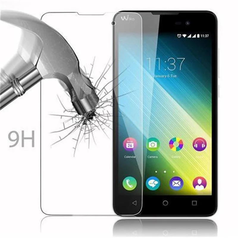 Cadorabo Panzer Folie kompatibel mit WIKO LENNY 2 - Schutzfolie Gehärtetes (Tempered) Display-Schutzglas in 9H Härte mit 3D Touch Kompatibilität