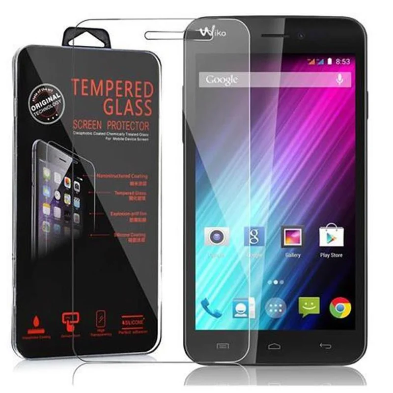 Cadorabo Panzer Folie kompatibel mit WIKO LENNY - Schutzfolie Gehärtetes (Tempered) Display-Schutzglas in 9H Härte mit 3D Touch Kompatibilität