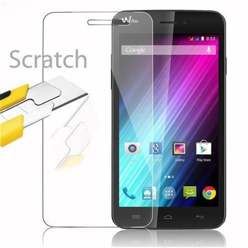 Cadorabo Panzer Folie kompatibel mit WIKO LENNY - Schutzfolie Gehärtetes (Tempered) Display-Schutzglas in 9H Härte mit 3D Touch Kompatibilität